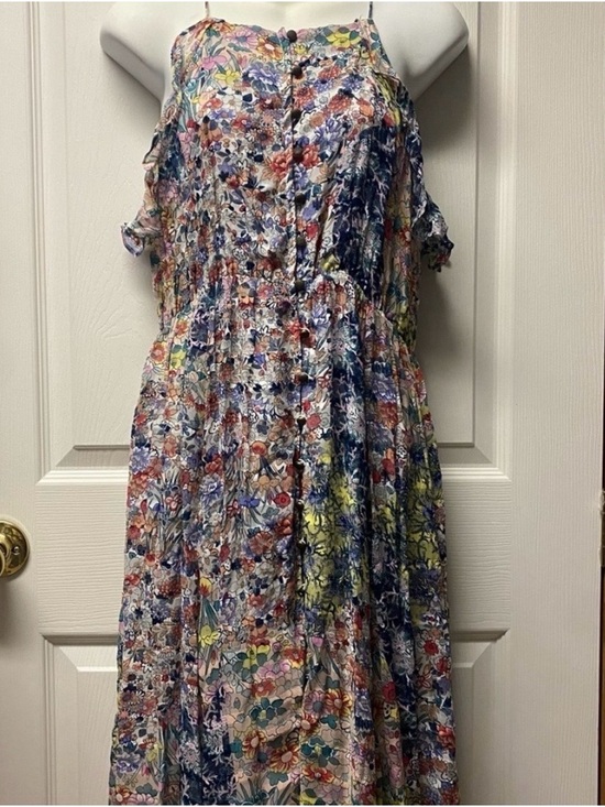 Anthropologie Dresses & Skirts - Anthropologie Floral Halter Maxi Dress in Multicolor